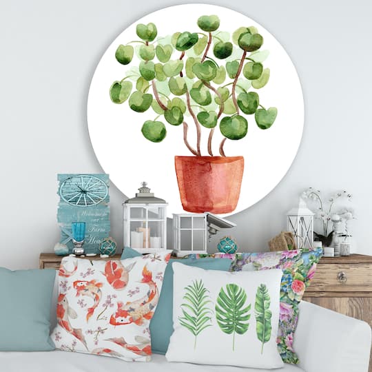 Designart - Chinese Money Plant In Pot